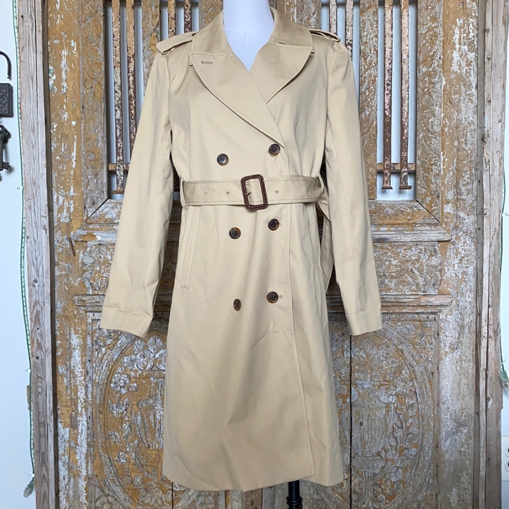 J. Crew Classic Khaki Double-Breasted Trench Coat